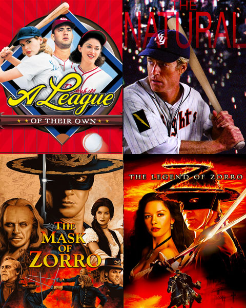 A League Of Their Own / The Natural / The Mask Of Zorro / The Legend Of Zorro (HD) Movies Anywhere Redeem